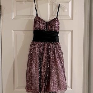 B Darlin Pink Sequin Dress